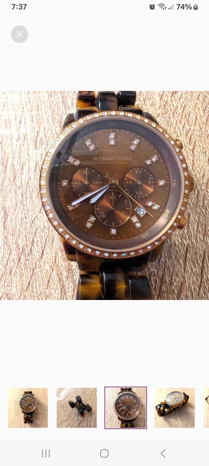 Michael Kors Oversized Tortoise Shell Women's Watch