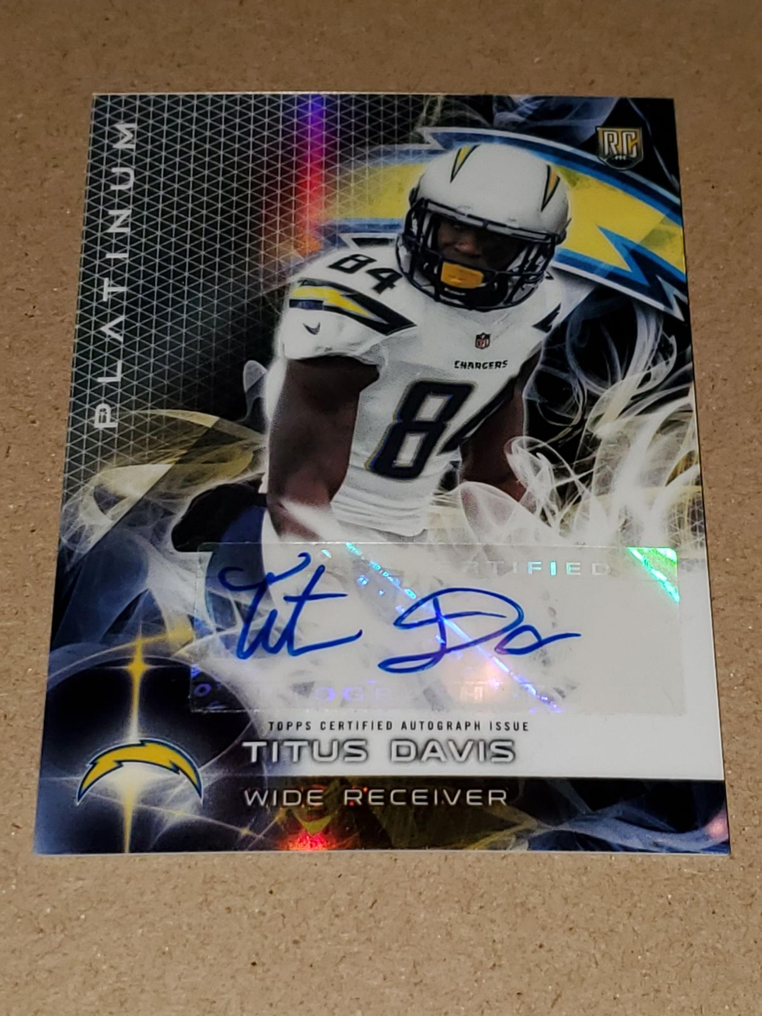 Titus Davis- 2015 Topps Platinum Signed