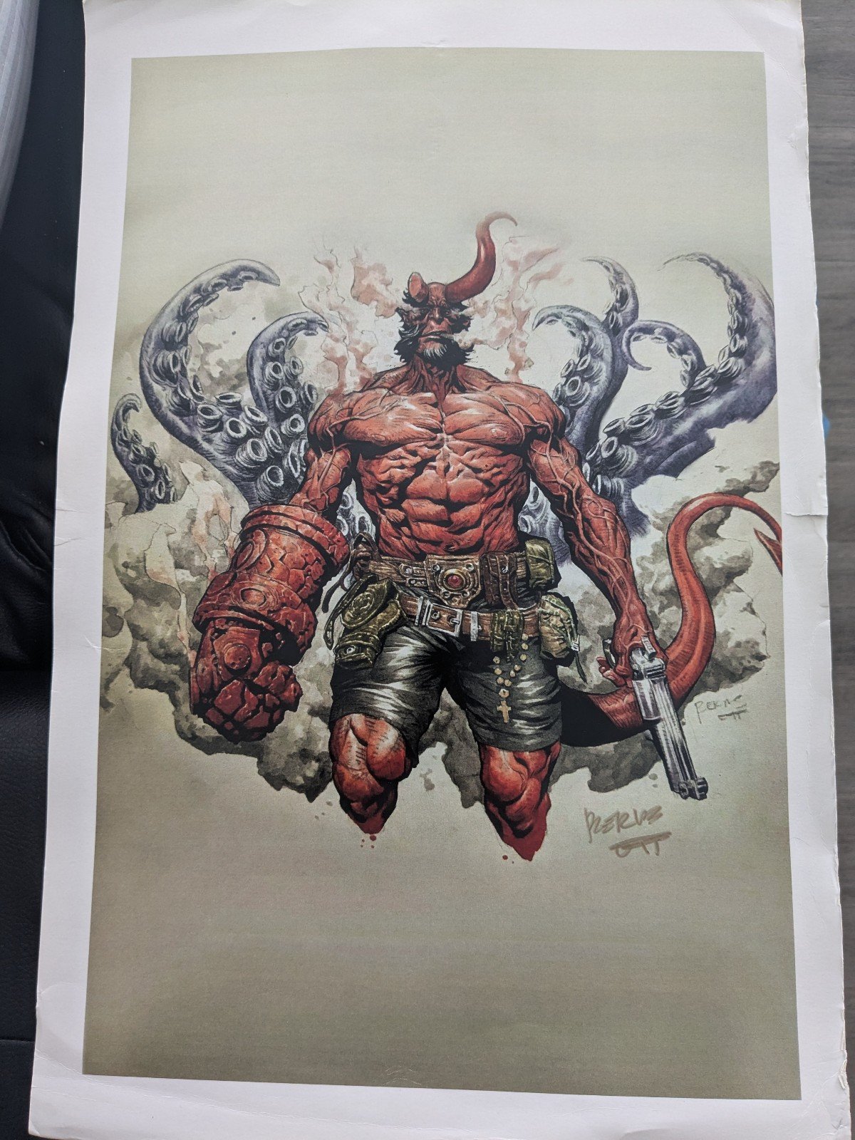 SIGNED Hellboy print from ComicCon2013