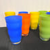 Set of 10 Vintage Dansk Rio Wavy Colorful Drinking Glass Tumblers 6 Height 160z