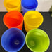 Set of 10 Vintage Dansk Rio Wavy Colorful Drinking Glass Tumblers 6 Height 160z
