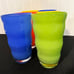 Set of 10 Vintage Dansk Rio Wavy Colorful Drinking Glass Tumblers 6 Height 160z