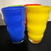 Set of 10 Vintage Dansk Rio Wavy Colorful Drinking Glass Tumblers 6 Height 160z