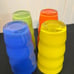 Set of 10 Vintage Dansk Rio Wavy Colorful Drinking Glass Tumblers 6 Height 160z