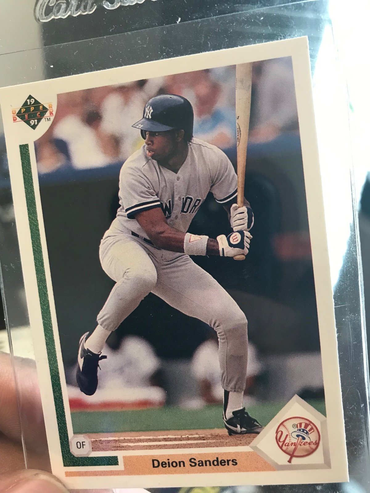Deion Sanders baseball card