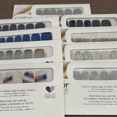 Color Street Retired Bundle Set of 9 Blue Silver Purple Glitter New in Package