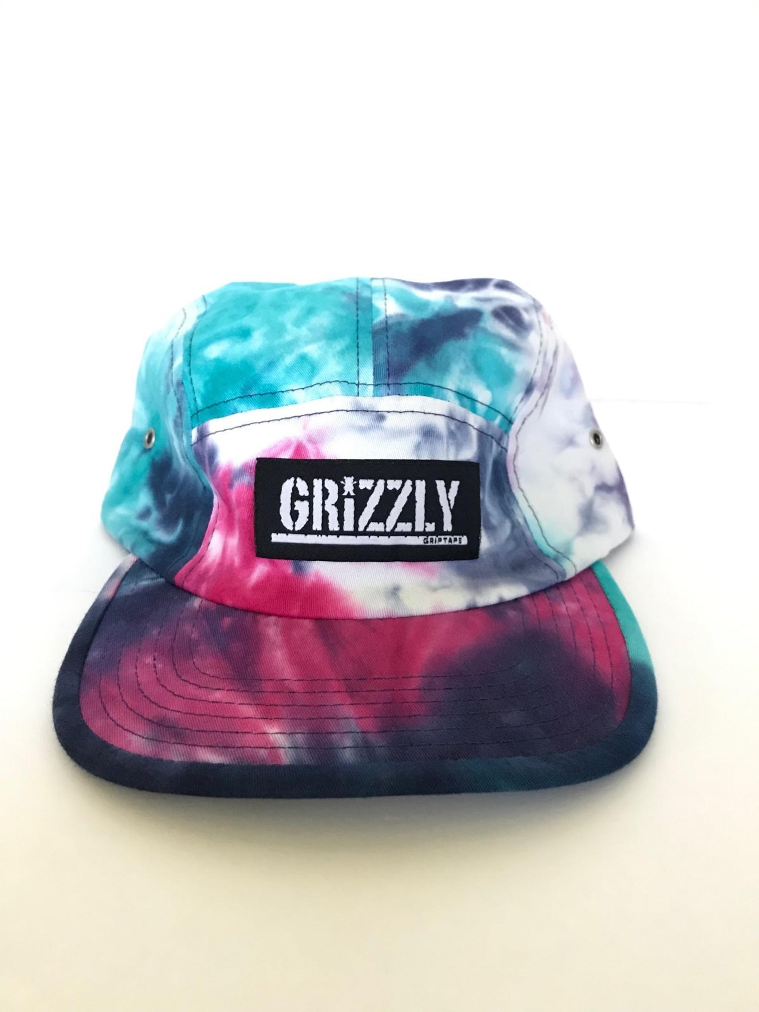 Vintage Diamond Grizzly Tie Dye 5 panel hat new w tags