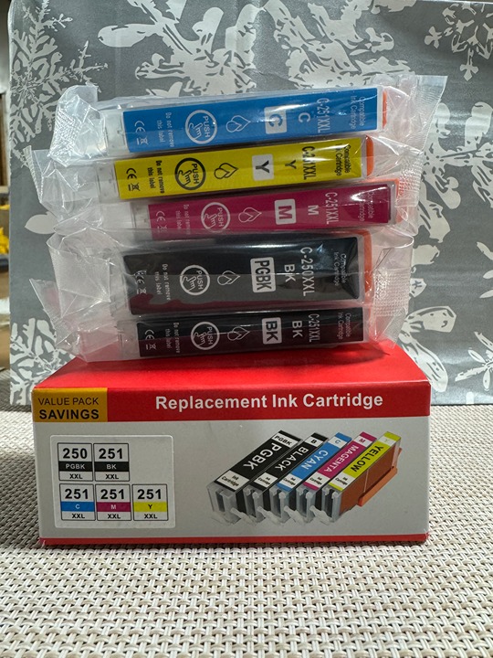 250 251 XL Printer Ink Cartridges Compatible for Canon 250 and 251 XL Ink Cartri
