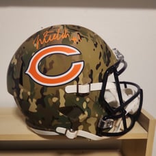 Justin Fields Signed Replica Camo Chicago Bears Full Size Helmet Beckett