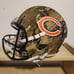 Justin Fields Signed Replica Camo Chicago Bears Full Size Helmet Beckett