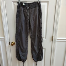 Lululemon Dance Studio Jogger Lined Women 8 Inseam 31 Deep Coal Grey Stripe