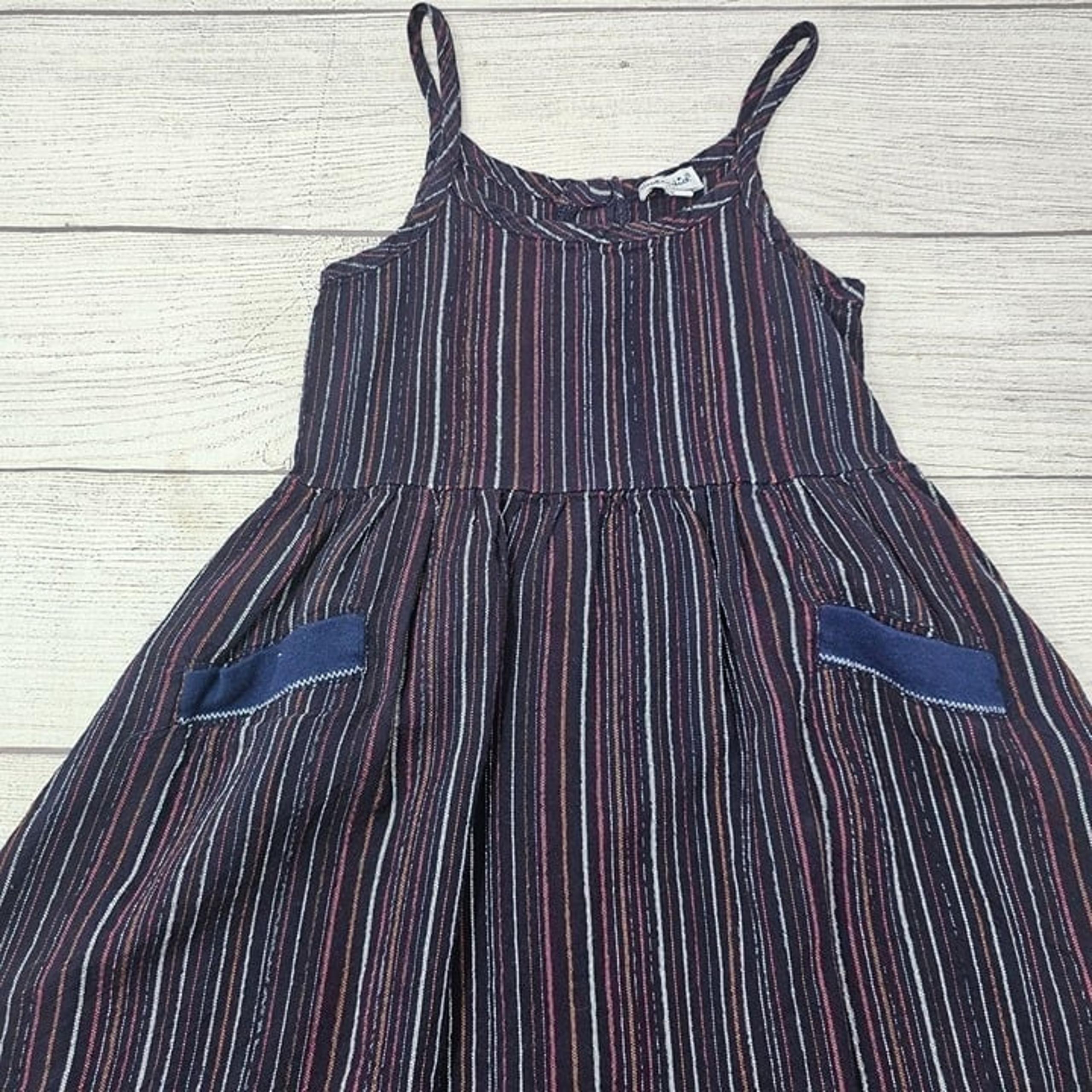 Splendid Girls Striped Tank Dress with pockets Size 4-5 years