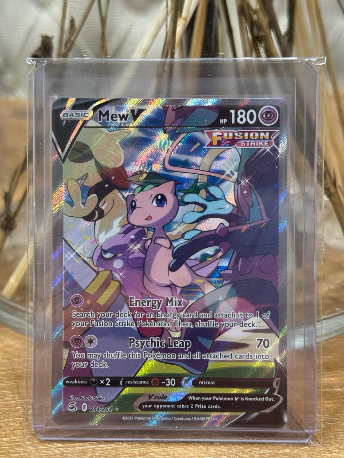 Mew V (Alternate Full Art) 251/264 Swsh08: Fusion Strike Holo