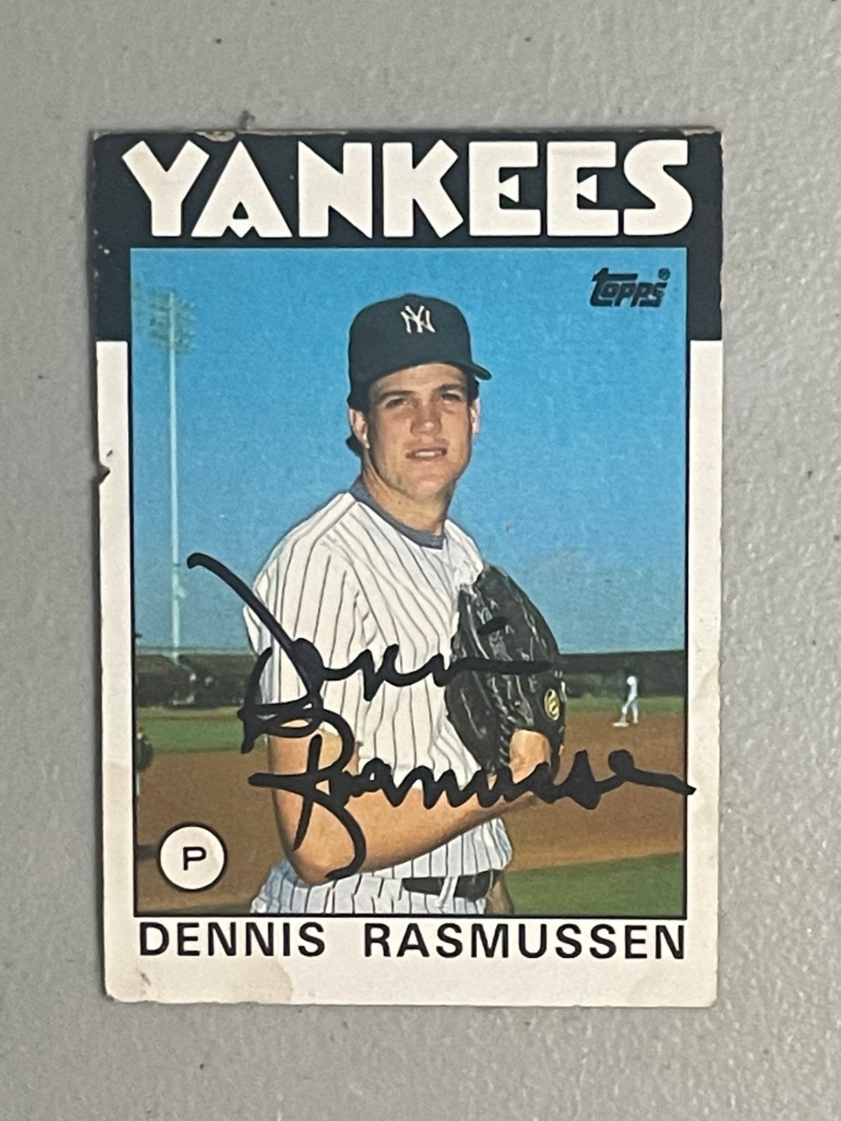 Autographed Dennis Ramussen # 301 (Topps, 1986)