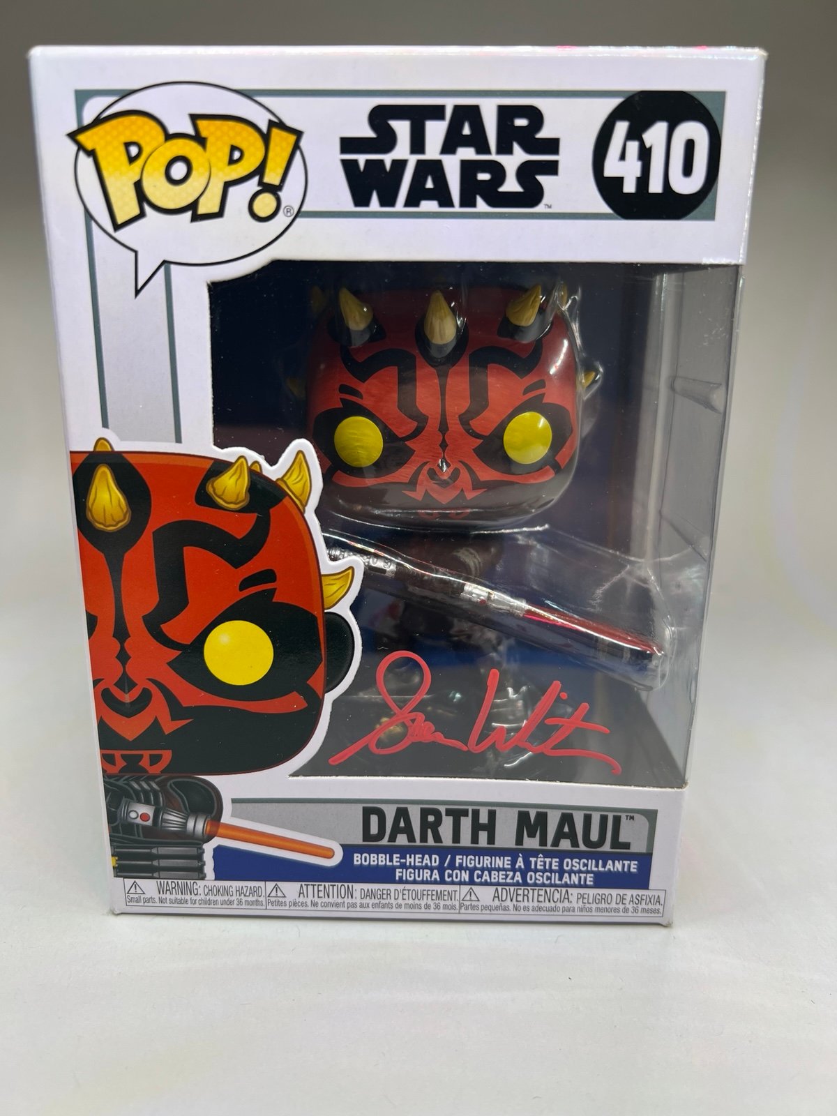 Sam Witwer Signed Darth Maul Star Wars Funko Pop w/ SWAU COA
