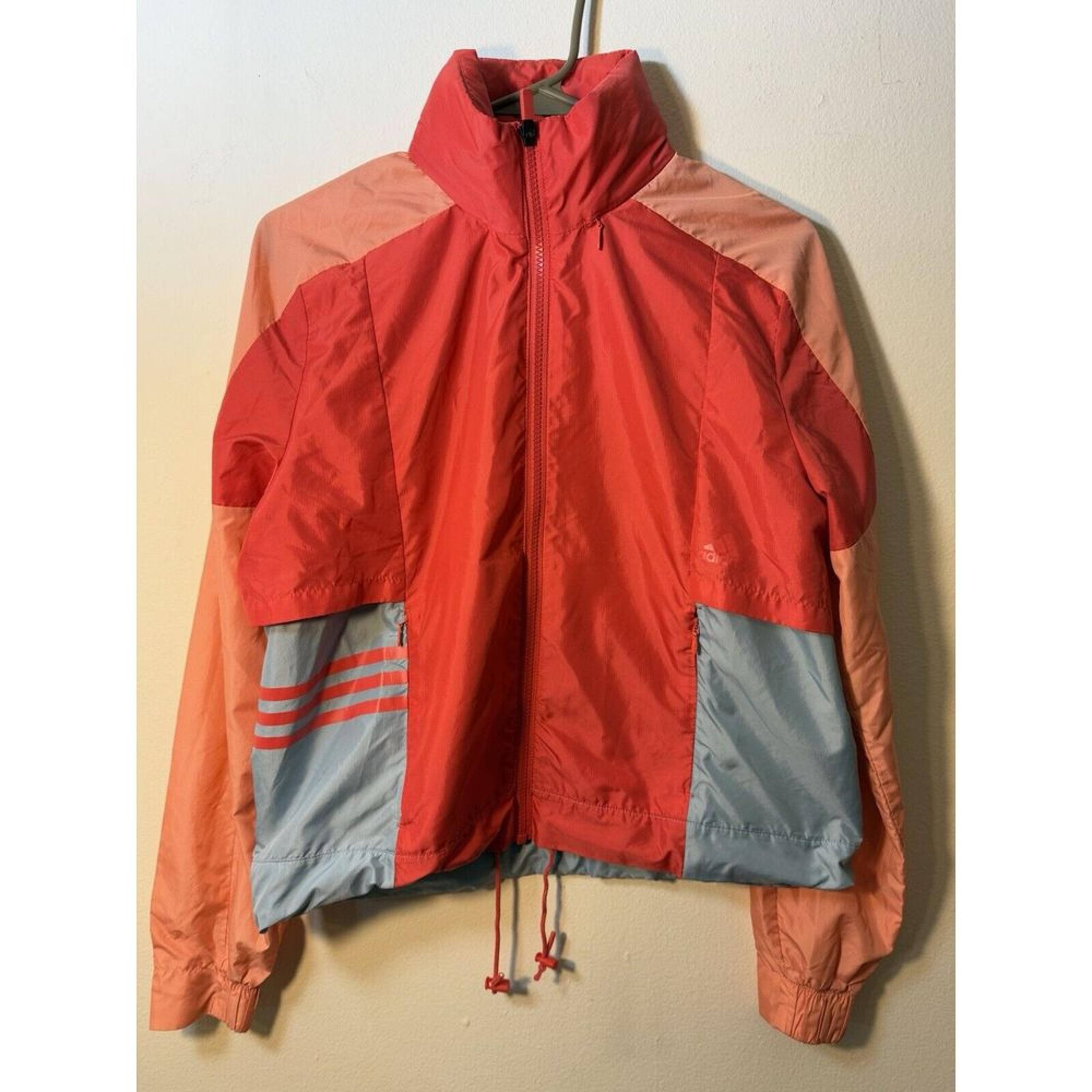 Adidas Women's Color block Zip Up Retro Windbreaker Jacket 3 stripes Small