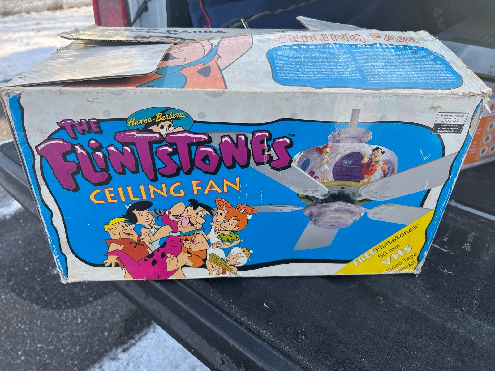 Madison Avenue The Flintstones Ceiling Fan, Vintage, Never Used, 42" - detail