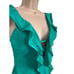 Becca One Piece Size Medium Removable Padded Swimsuit Green NWT Ruffle V- Neck