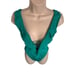 Becca One Piece Size Medium Removable Padded Swimsuit Green NWT Ruffle V- Neck