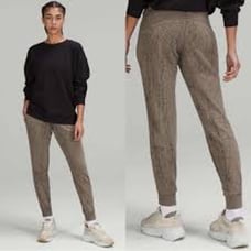 LULULEMON Gray Scuba Joggers Sz 8 Womens Warm Down Thread