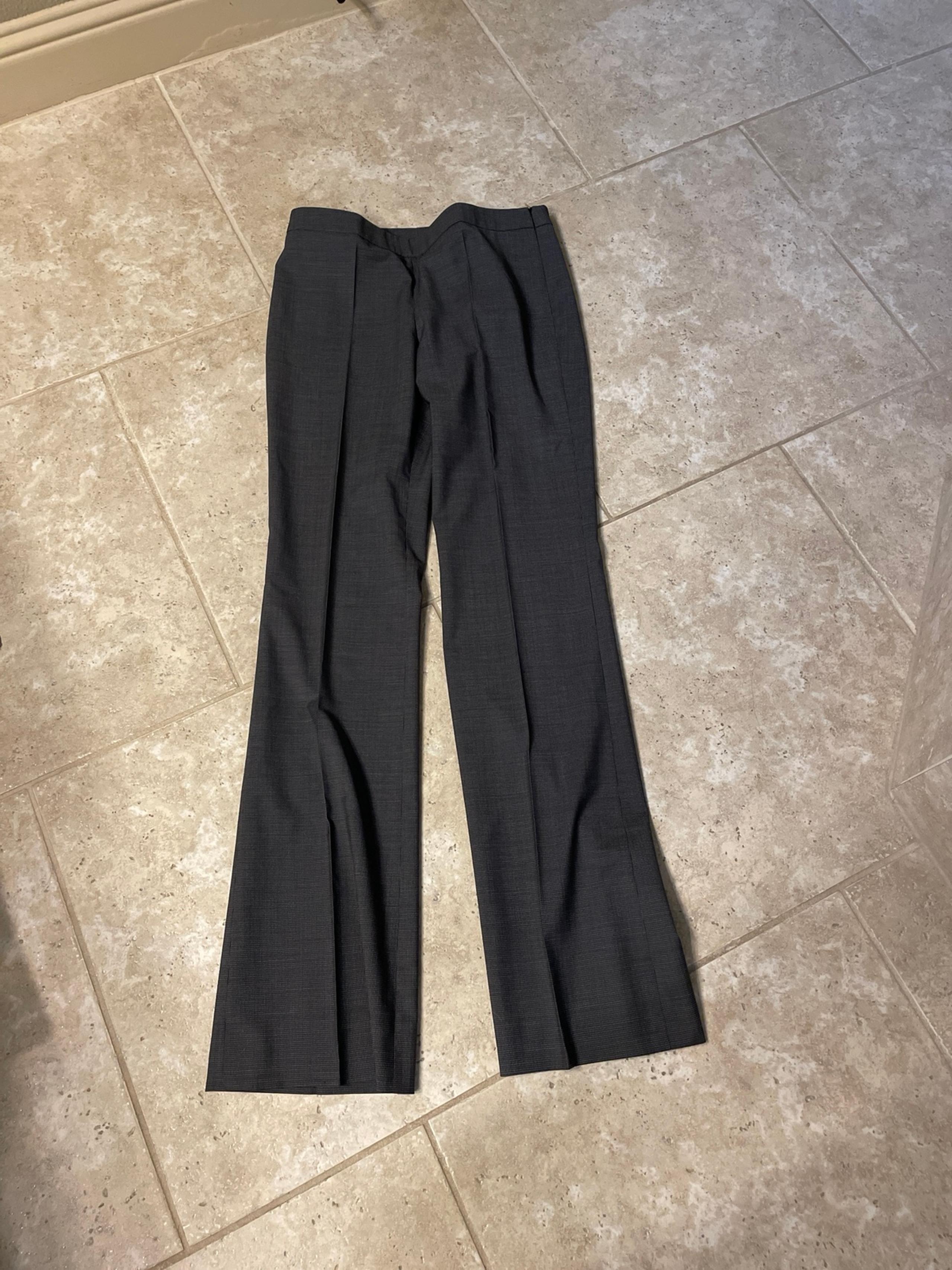 Boss wool side zip tulea dress suit pant size 4 grey new