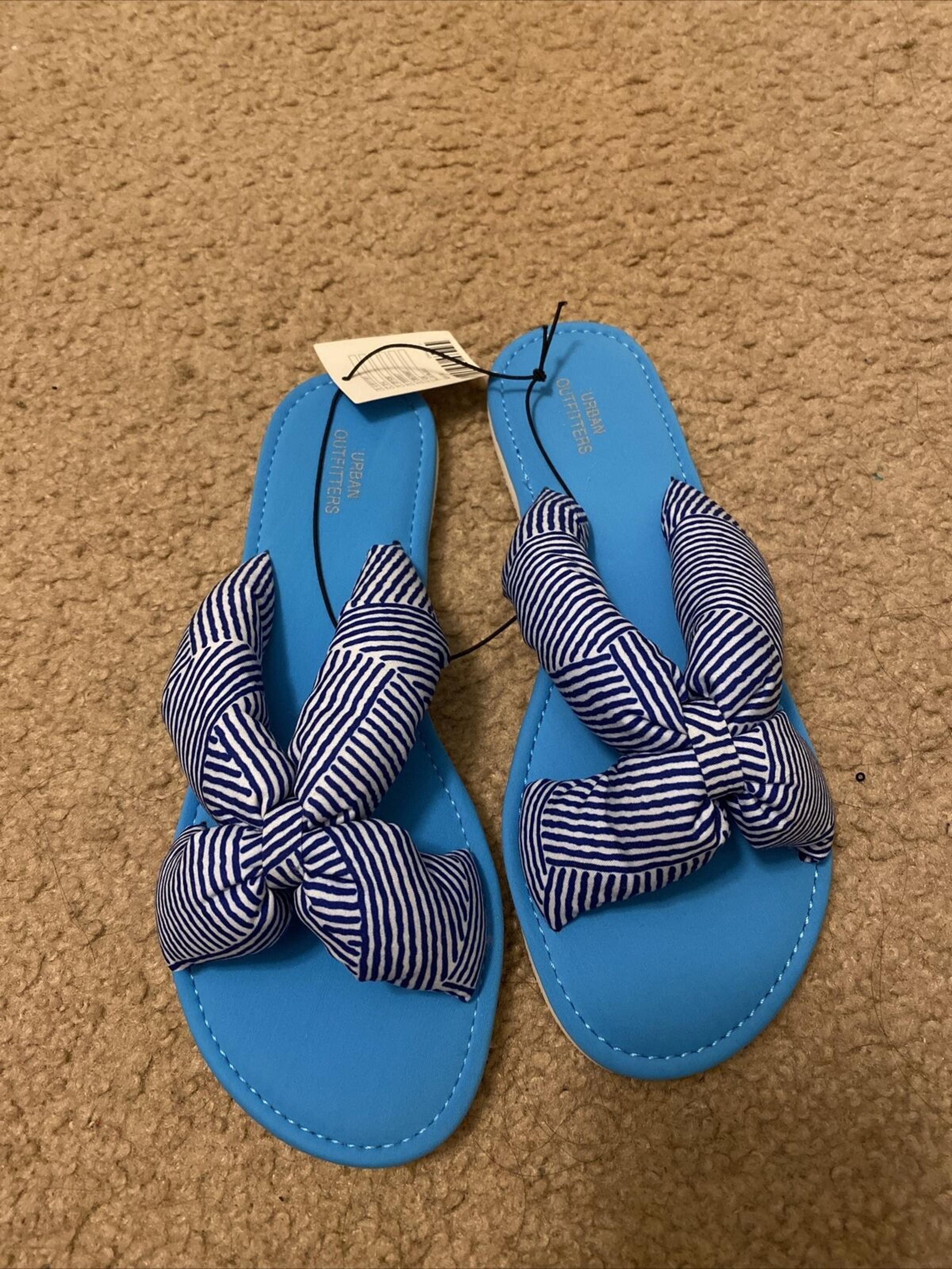 Urban Outfitters Women Flat Blue Sandal Womans Sz 7