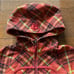 LULULEMON FULL ZIP SCUBA HOODIE/JACKET-ORANGE/BLACK/YELLOW PLAID-6