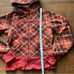 LULULEMON FULL ZIP SCUBA HOODIE/JACKET-ORANGE/BLACK/YELLOW PLAID-6