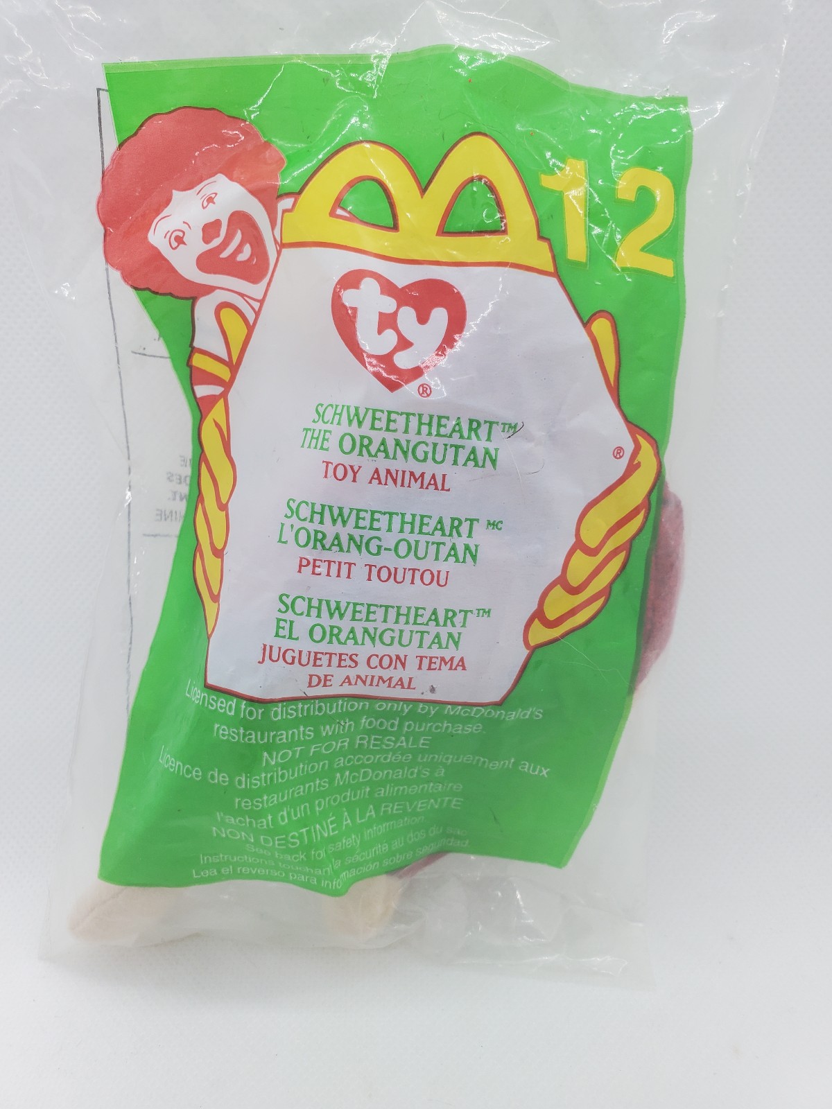 McDonald's Ty Beanie Schweetheart The Orangutan