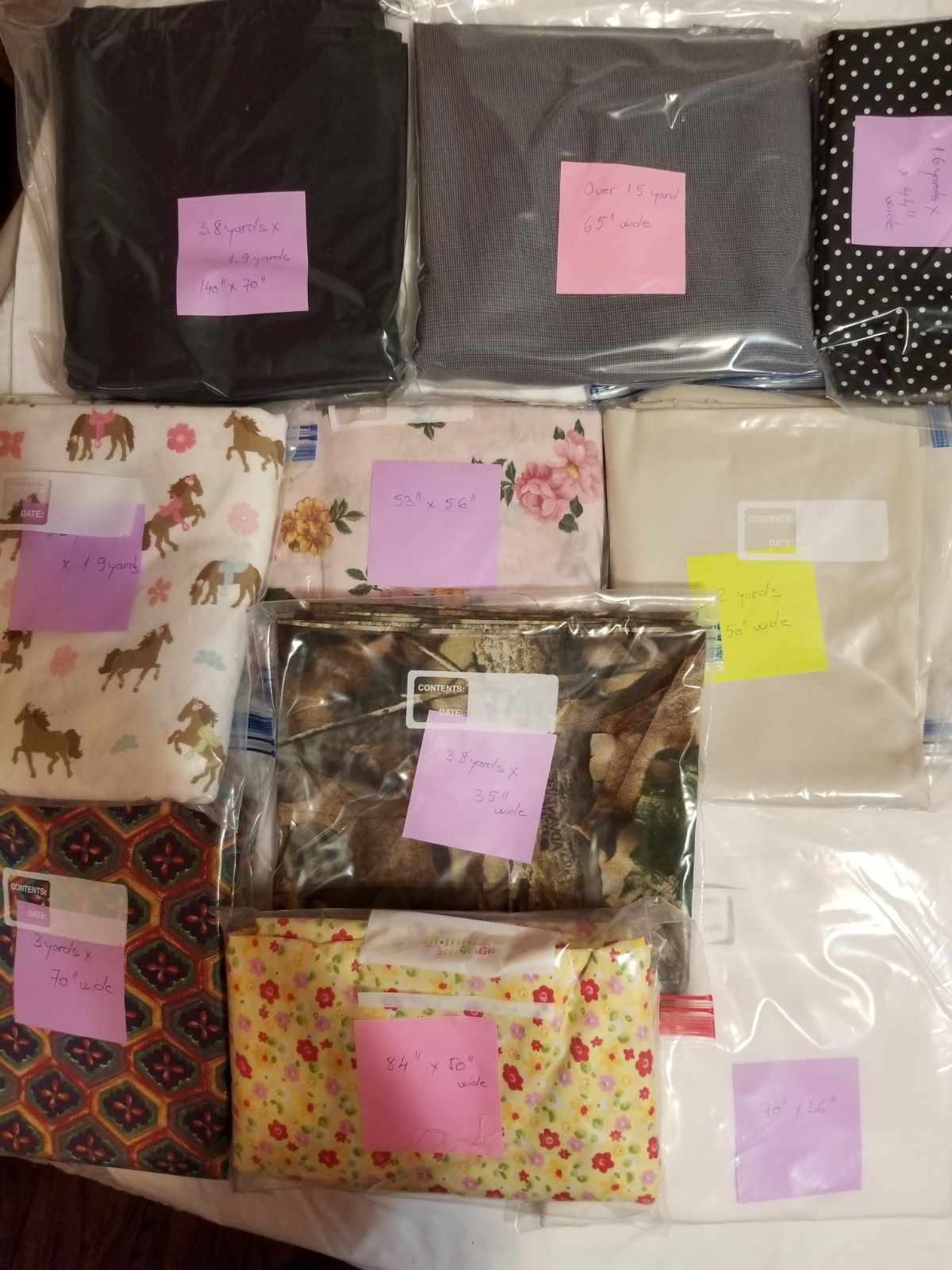 Fabrric lot over 25 yards