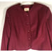 NWT Pendleton Blazer Women's Size 18 Maroon Virgin Wool Buttons Down =R