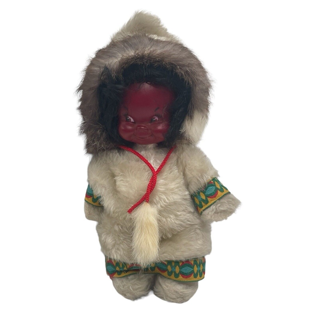 Vintage Wis-ton 10 Eskimo baby doll rubber face 1960’S Made In Canada RARE