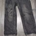 Vintage Print Jeans Y2K Washed Gray Straight Pants Street Gothic Loose Uni