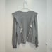 A.L.C. Gray Keller Ruffle Crewneck Pullover Sweatshirt