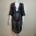Black embroidered dream catcher lace beach cover up kimono