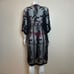 Black embroidered dream catcher lace beach cover up kimono