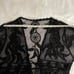 Black embroidered dream catcher lace beach cover up kimono