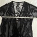 Black embroidered dream catcher lace beach cover up kimono