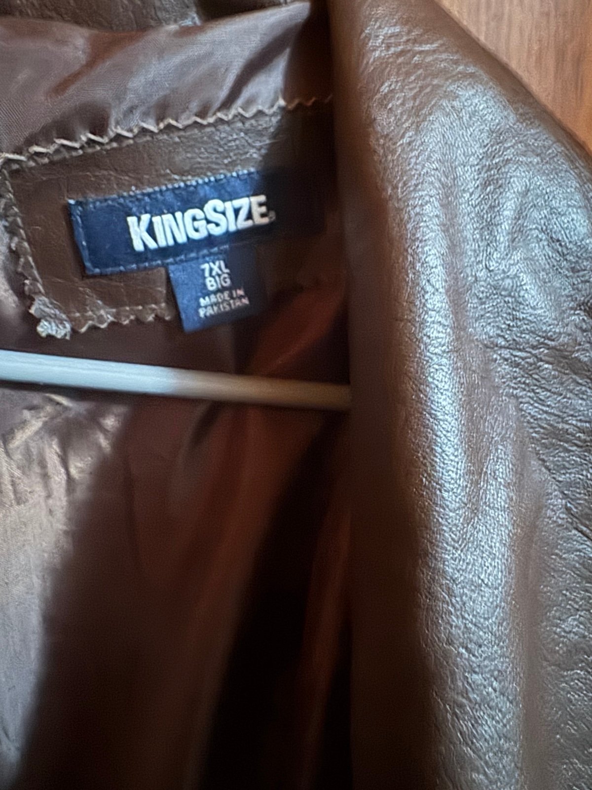 7XL leather coat