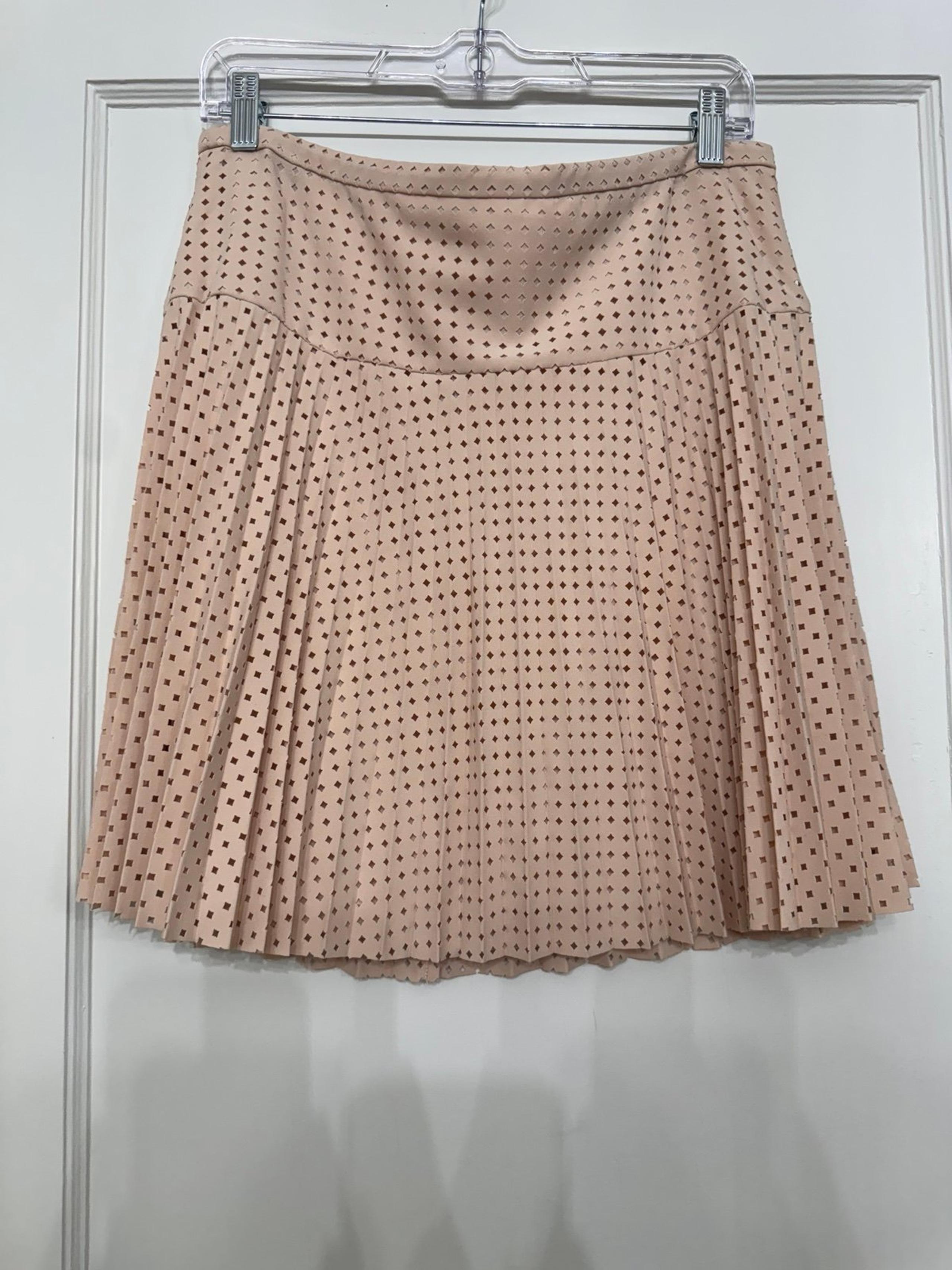 Jcrew nude pink diamond cutout mini skirt 10
