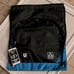 M Edge Tech Sackpack with Rechargeable portable phone battery NWT BLACK/ Blue