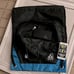 M Edge Tech Sackpack with Rechargeable portable phone battery NWT BLACK/ Blue