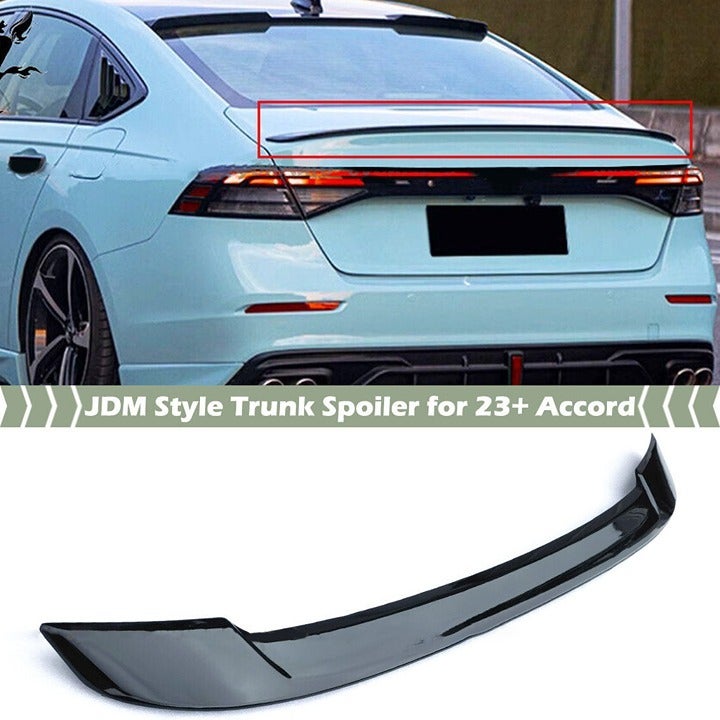 NEW 2023-2024 11TH GEN HONDA ACCORD JDM STYLE GLOSSY BLACK REAR TRUNK SPOILER