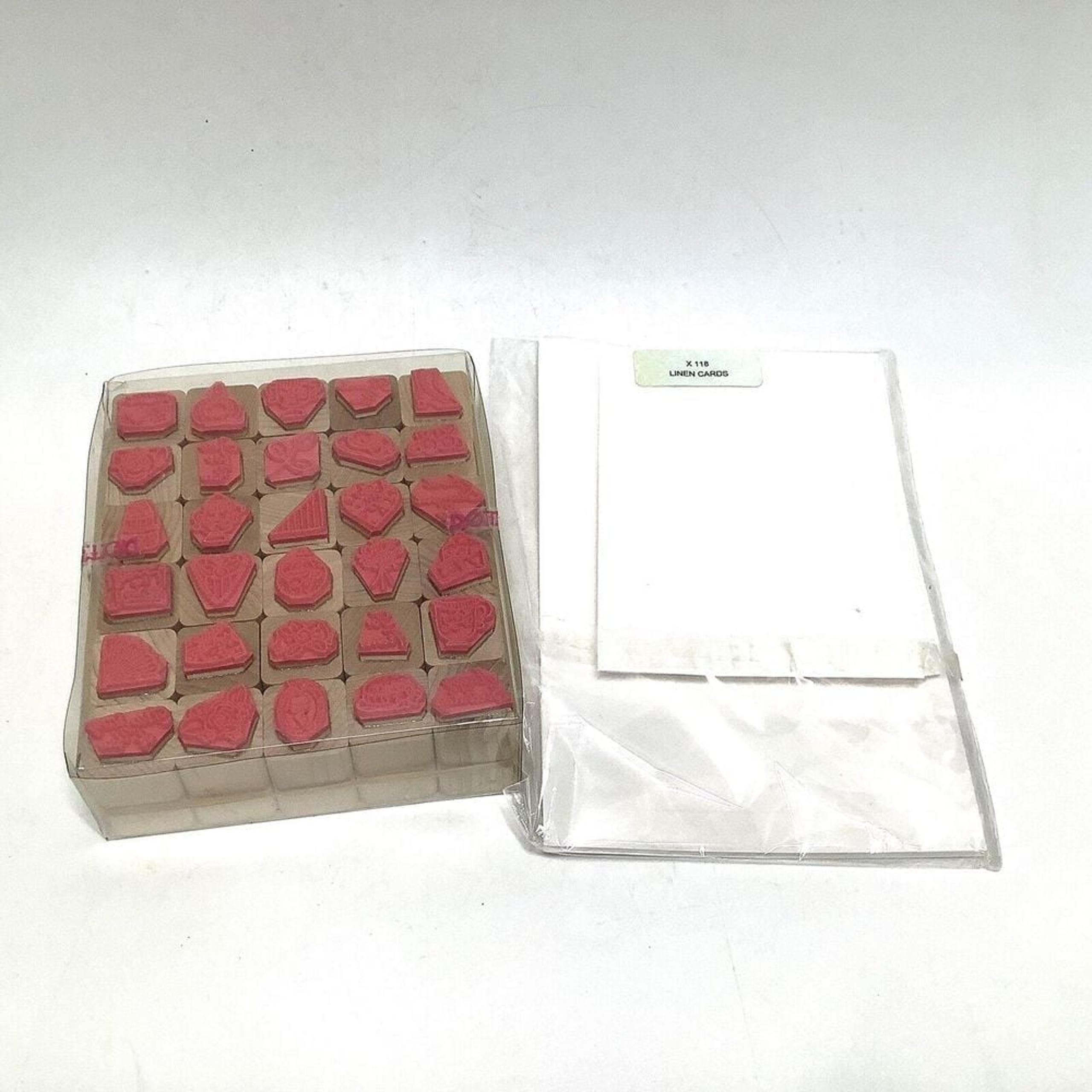 D.O.T.S. Set of 30 Victorian Set Rubber Stamps 10 D.O.T.S Linen Cards New
