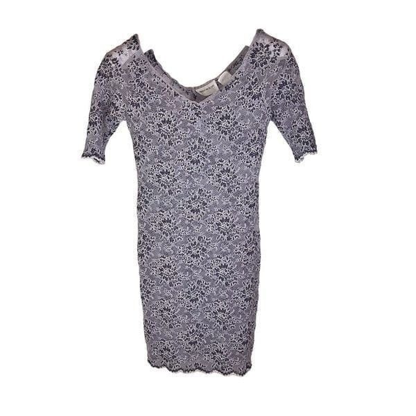 Vintage 90s Hugo Buscati Womens Lace Stretch Mini Dress Mob Wife USA Made