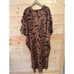 Tyche Women's Rio Leaf High Low Short Sleeve Dress Medium