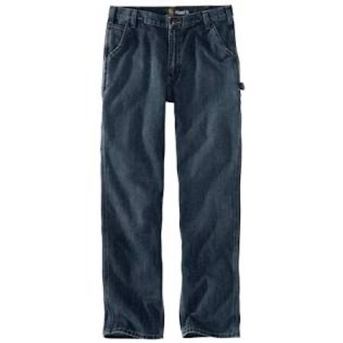 Carhartt Holter Dungaree Relaxed Fit Jeans 40x34 Dark Wash Denim Pants Menswear