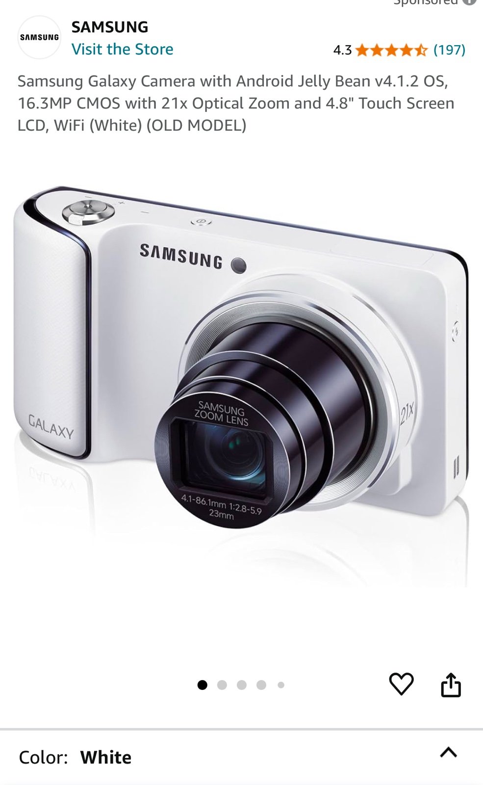 Samsung Galaxy Camera with Android Jelly Bean