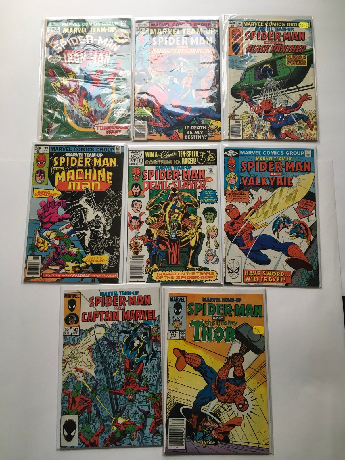Marvel Comics Marvel Team up Comic Lot of 8 #9, 64, 87, 99, 111, 116, 142, 148