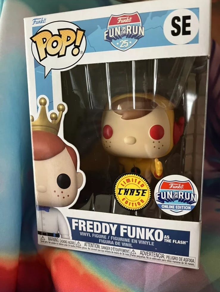 Freddy Funko as Reverse Flash chase